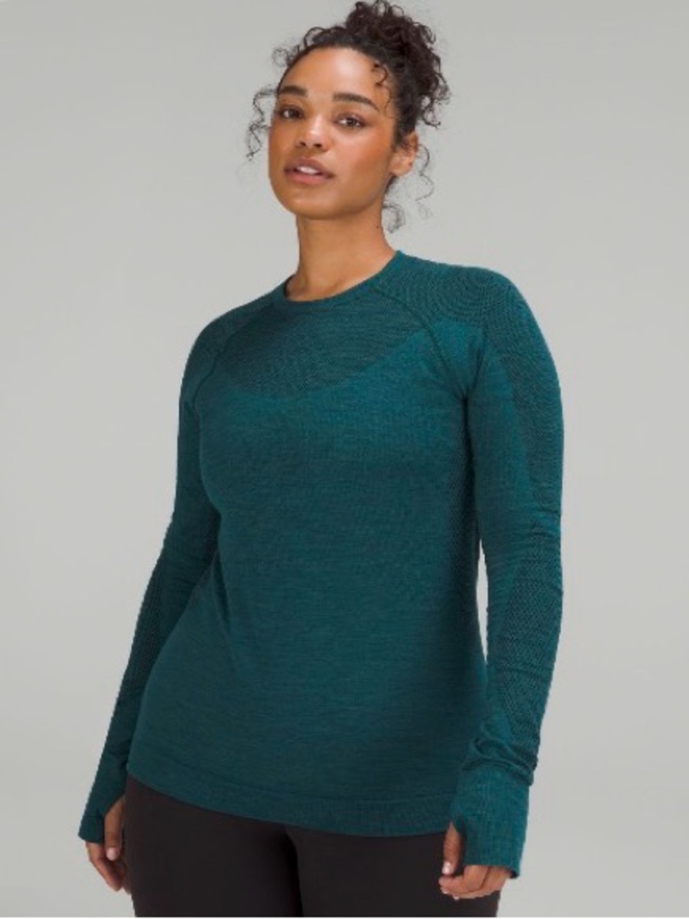 Lululemon Keep the Heat Thermal Long Sleeve Green Jasper 14
